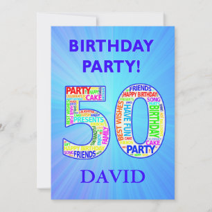 50th Birthday Party Invitation Add a Name