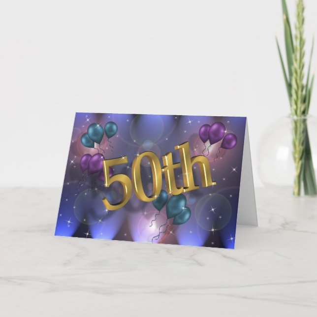50th Birthday party invitation card (Front)