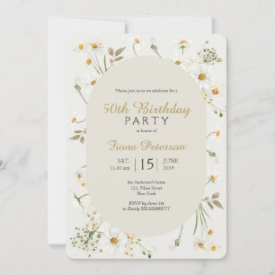 50th Birthday party invitation for her