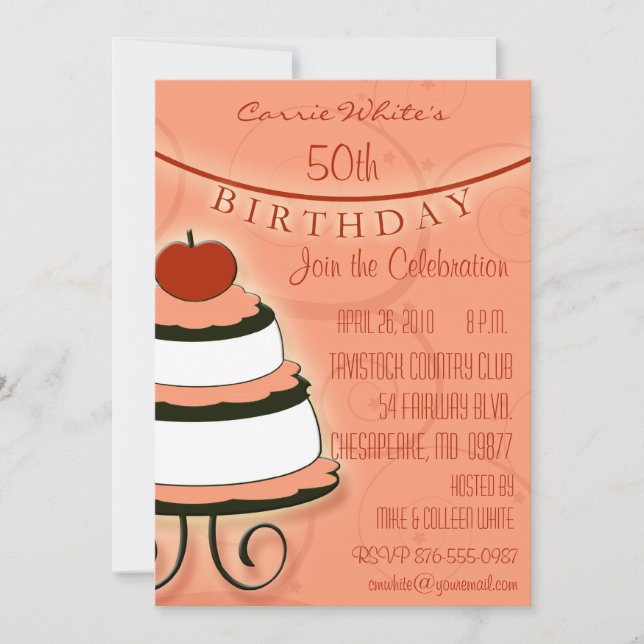50th Birthday Party Invitations (Front)