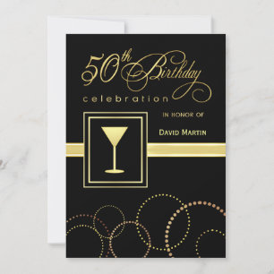 50th Birthday Party Invitations - Contemporary