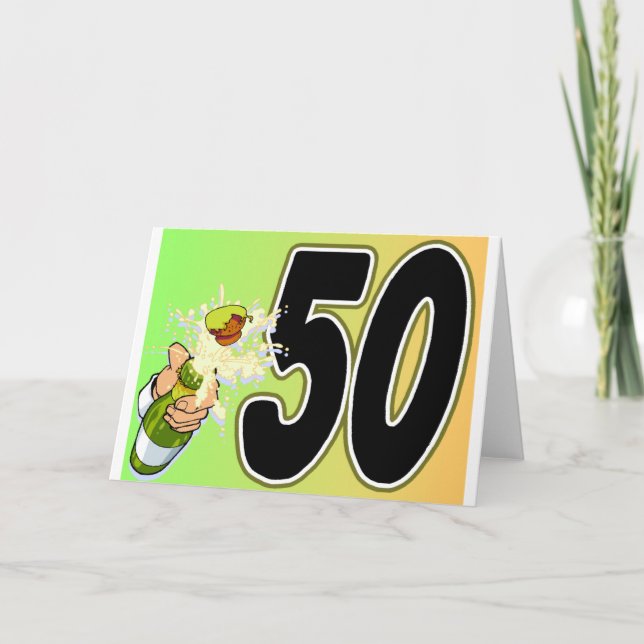 50th birthday party merchandise card (Front)
