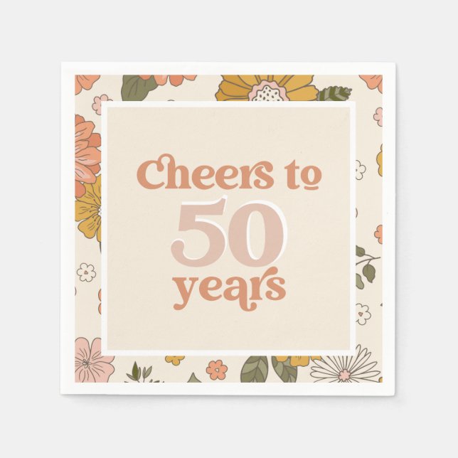 50th Birthday Party Napkins (Front)