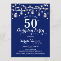 50th Birthday Party - Navy Blue