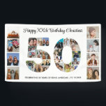 50th Birthday Party Number 50 Photo Collage Banner<br><div class="desc">Mark fifty years of wonderful memories and adventures with this captivating 50th Birthday Number Photo Collage. This customisable template is the perfect blend of creativity and sentiment, allowing you to create a truly memorable gift for your loved one's special day. Capture the essence of incredible years in a single masterpiece...</div>