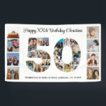 50th Birthday Party Number 50 Photo Collage Banner<br><div class="desc">Mark fifty years of wonderful memories and adventures with this captivating 50th Birthday Number Photo Collage. This customisable template is the perfect blend of creativity and sentiment, allowing you to create a truly memorable gift for your loved one's special day. Capture the essence of incredible years in a single masterpiece...</div>