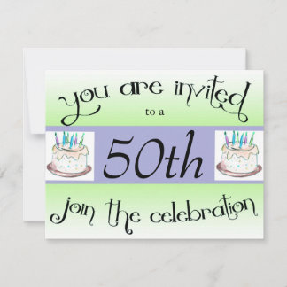50th Birthday Party Personalised Invitation