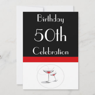 50th Birthday Party Personalised Invitation