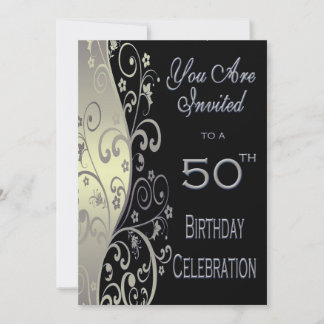 50th Birthday Party Personalised Invitation