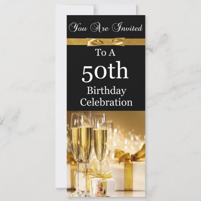 50th Birthday Party Personalised Invitation (Front)