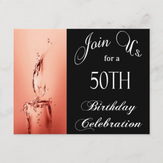 50th Birthday Party Personalised Invitation