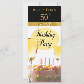 50th Birthday Party Personalised Invitation