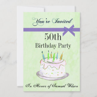 50th Birthday Party Personalised Invitation