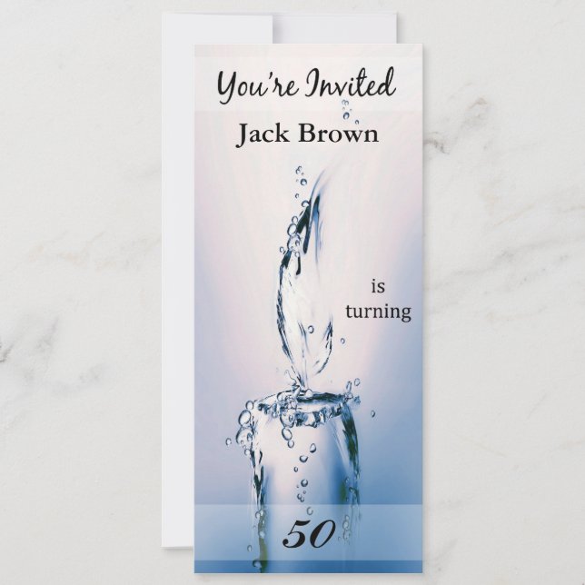 50th Birthday Party Personalised Invitation (Front)
