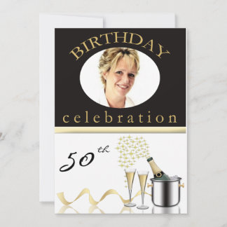 50th Birthday Party Personalised Invitation