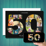 50th Birthday Party Photo Template Black White<br><div class="desc">Easily edit the text to suit any milestone birthday. Look who's birthday it is. Turning a new decade is a great time to celebrate! Want to help somebody celebrate on their birthday? This "Photo Birthday Party Invitation" will announce the big day of fun, inviting friends and family to this happy...</div>