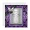 50th Birthday Party Purple Silver Damask Butterfly