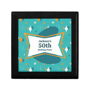 50th Birthday Party Retro Mid Century Any Age Gift Box