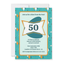 50th Birthday Party Retro Mid Century Any Age