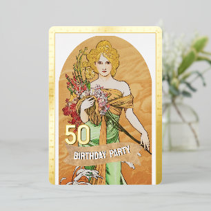 50th Birthday Party, Spring Goddess, Vintage Art