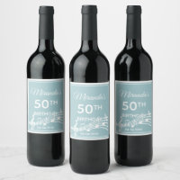 50th birthday party teal music notes name