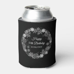 50th Birthday Party Winter Wonderland Can Cooler