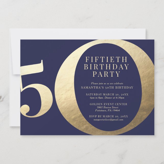 50th Birthday Pary Invitation (Front)