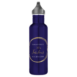 50th Birthday Personalised 50 and Fabulous Blue 710 Ml Water Bottle