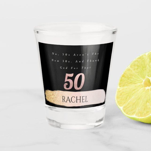 50th Birthday Personalised Shot Glass (Front)