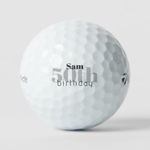 50th Birthday Personalized Titleist Pro V1 Golf Balls