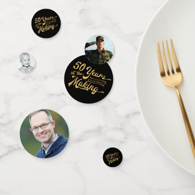 50th Birthday Photo  | 50 YEARS IN THE MAKING Confetti (Group)