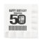 50th birthday photo black stripe photo napkins