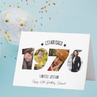 50th birthday Photo Collage established 1976