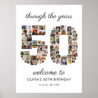 50th Birthday Photo Collage Welcome