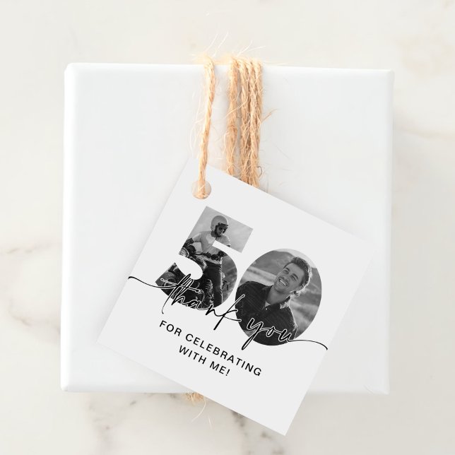 50th Birthday Photo Favour Tags (Creator Uploaded)