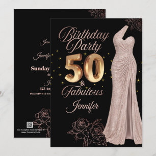 50th Birthday Photo Greeting Card Personalised
