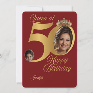 50th Birthday Photo Greeting Card | Personalised