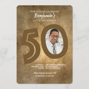 50th Birthday Photo Invitation