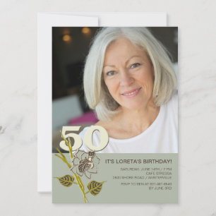 50th Birthday Photo Invitation