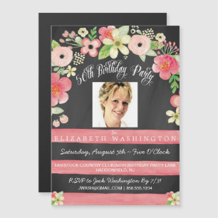 50th Birthday Photo Magnetic Party Invite