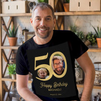 50th Birthday photo name personalised 