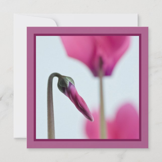 50th Birthday Pink Flower Invitation (Front)