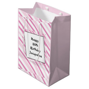 50th Birthday pink Gift Bag