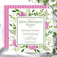 50th Birthday Pink Hydrangeas