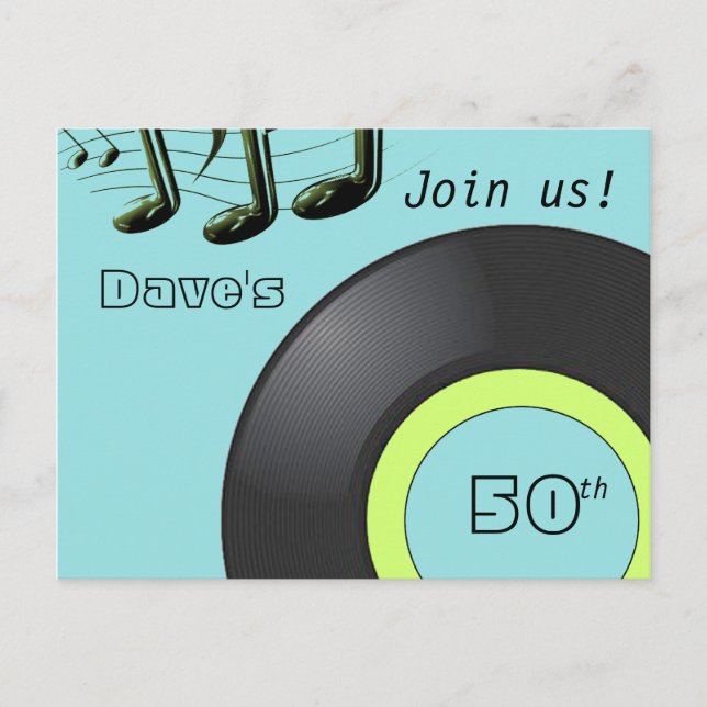 50th Birthday Postcard (Front)