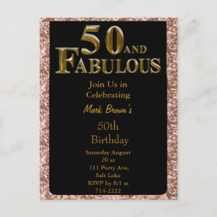 50th Birthday  Postcard