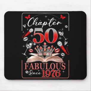 50th Birthday Queen Chapter 50 Fabulous Since 1976 Mouse Mat