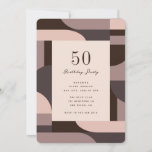 50th Birthday Retro Arches Invitation<br><div class="desc">Retro and sophisticated design featuring a 60s vintage pattern with arches and shapes.</div>