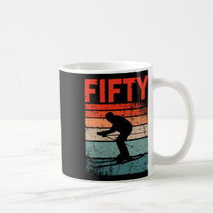 50th Birthday Retro Ski Skiing 50 Year Old Men Wom Coffee Mug
