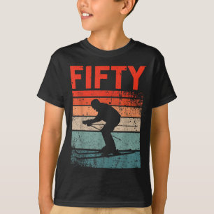 50th Birthday Retro Ski Skiing 50 Year Old Men Wom T-Shirt